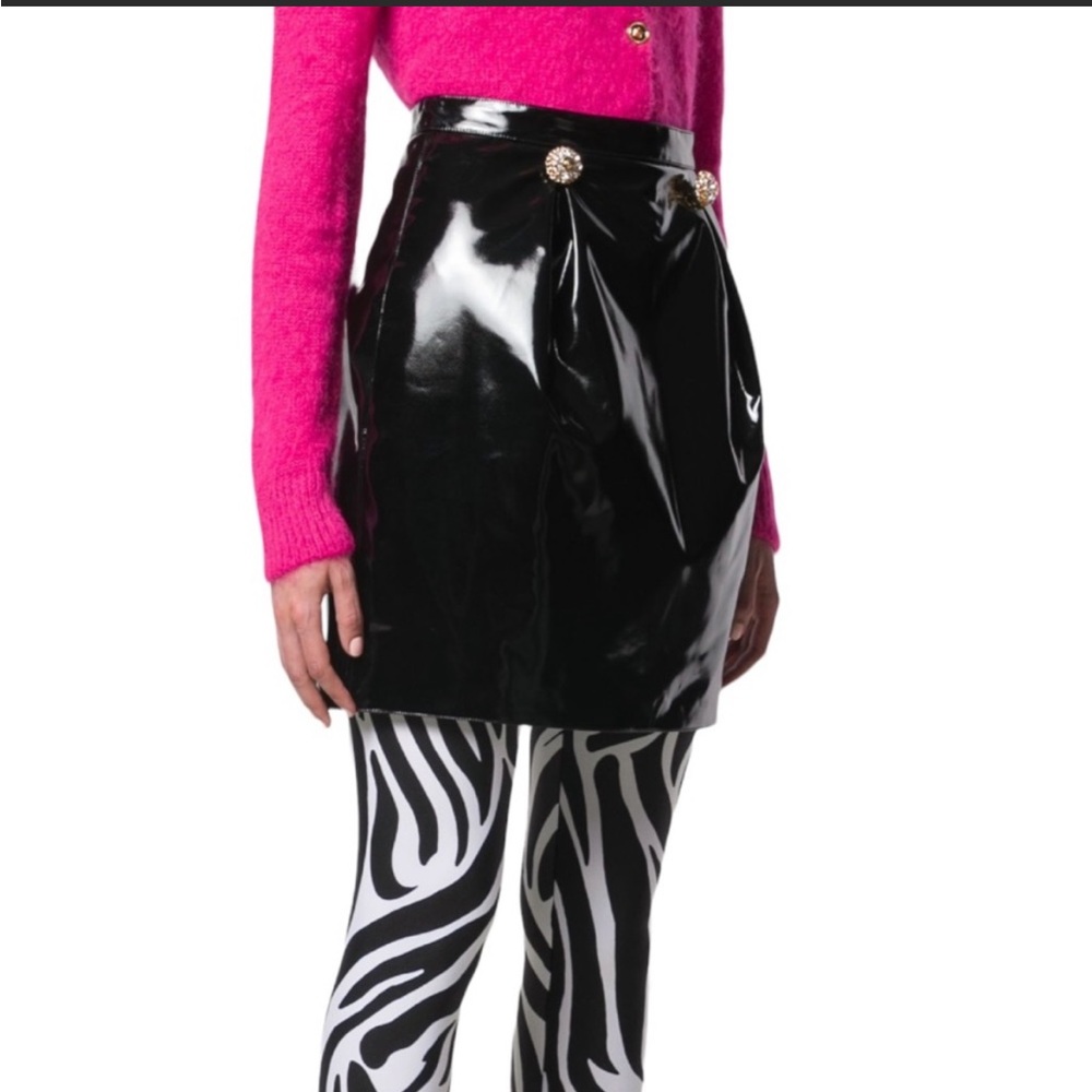 Versace leather skirt